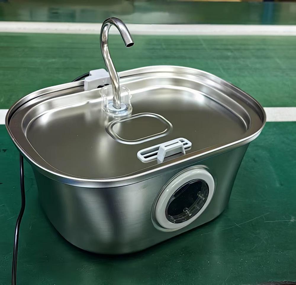 3.2L Swan Neck Stainless Steel Pet Drinking Fountain with Automatic Water Circulation & Filtration for Cats and Dogs