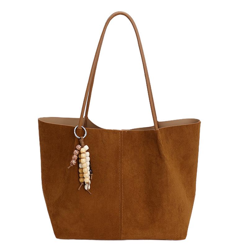 Frosted Retro Bag Women's Large Capacity 2025 New Autumn and Winter Versatile Single Shoulder Mother and Child Bag Commuter Tote Bag