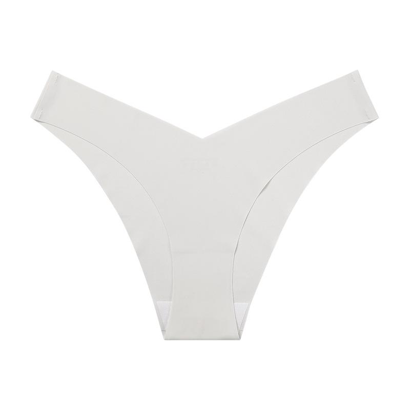 Plus Size Ice Silk Seamless Maternity V-Neck Low Waist One-Piece Sport Breathable Brazilian Panties