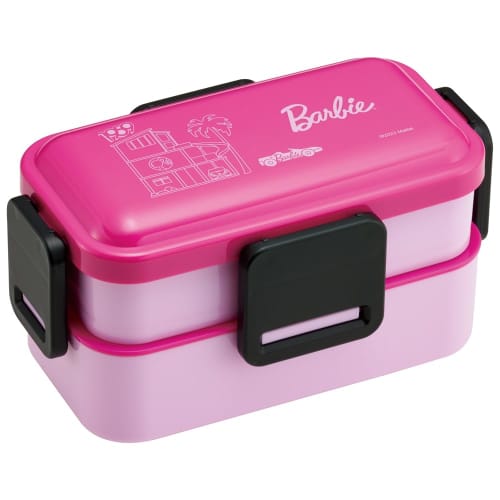 Skater Barbie Bento Box, 600ml, Antibacterial, Soft Serving, Domed Lid, Two Tiers, Women's, Made in Japan, PFLW4AG-A