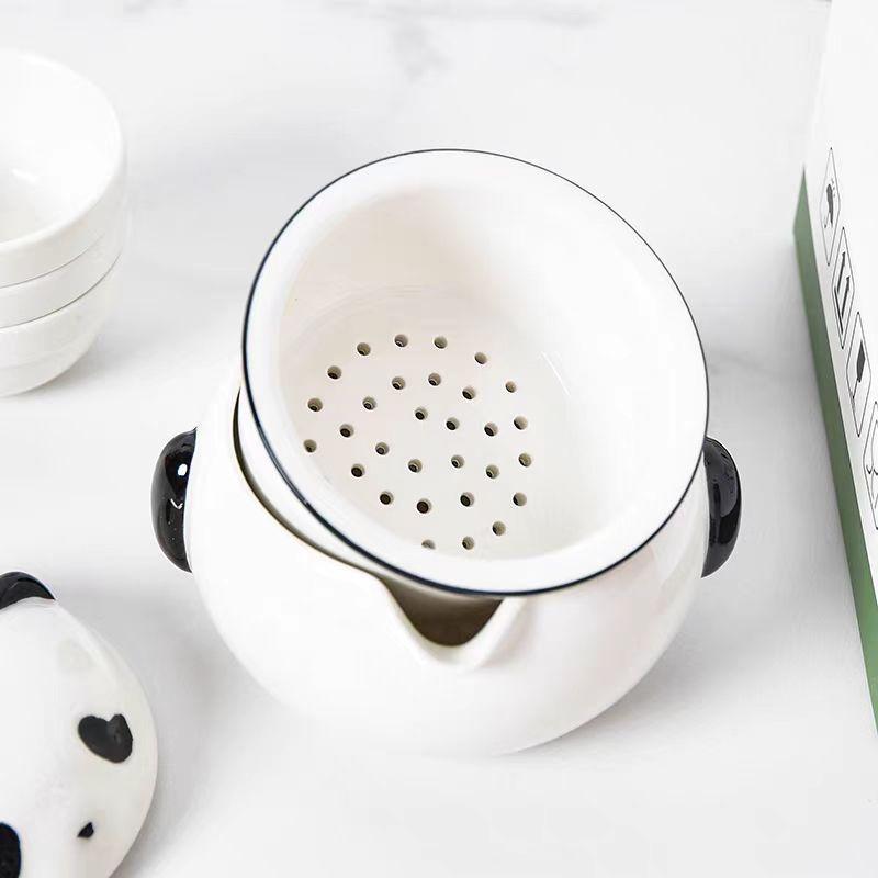 Portable Panda Travel Tea Set - Ideal for Gifting, Outdoor Activities, and Customer Appreciation