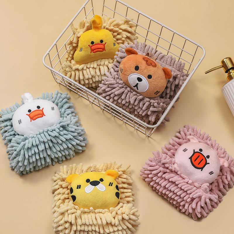1Pcs 26*16cm Chenille Bathroom Supplies Soft Hand Towel Absorbent Cloth Dishcloths Hanging Cloth Kitche