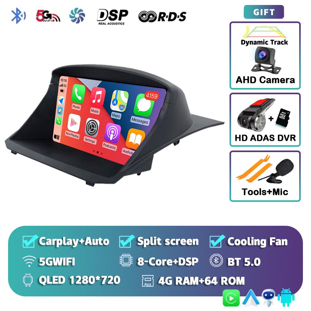 Android 14 Carplay Auto For Ford Fiesta 2009 - 2017 Car Radio Navigation GPS Multimedia Video Player Stereo 360 Camera Head Unit