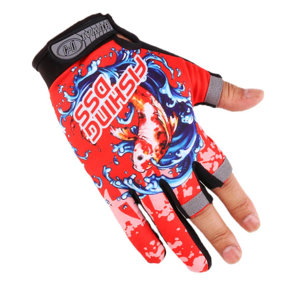 Sun Protection Fishing Gloves New Sunshade Men and Women Outdoor Sports Gloves Three Finger Fitness Cycling Fishing Gloves