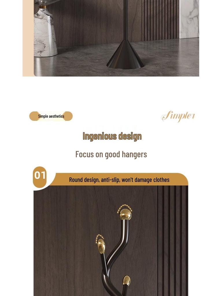 Eleganter Standgarderobe für Schlafzimmer und Wohnzimmer - Vertikale Aufbewahrungslösung