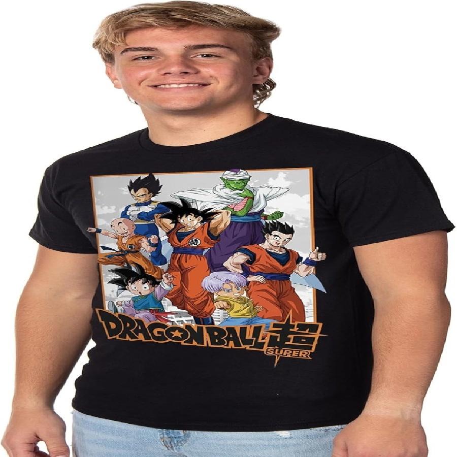 Мужская футболка Dragon Ball Z Super с принтом Гоку, Гохана, Пикколо, Веджеты, с коротким рукавом S