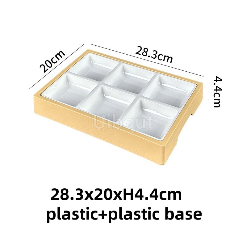 Japanese Rectangular Sushi Ice Cold Tray Box Seafood Platter Salmon Plate Dining Utensils Diware Serving Tray Banquet Tableware