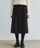 Roeil Herringbone Wool Pleated Midi Skirt - Brown