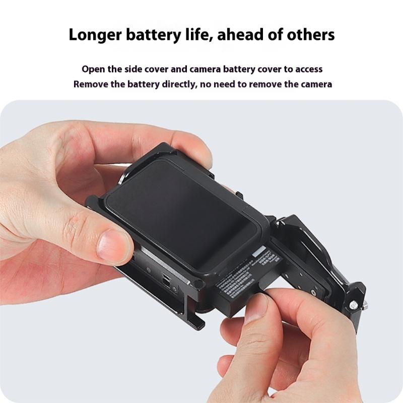 Universal Simple Detach Mount For Sports Cameras Cage Featuring Magnetic Lock Mechanism And Flexible Positioning