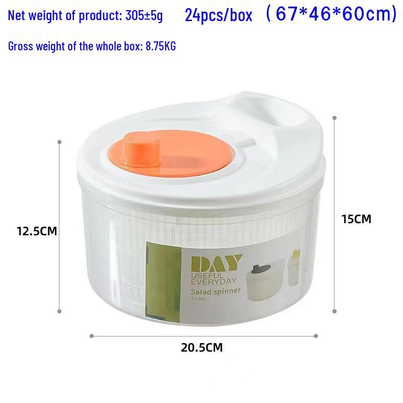 Manual Salad Spinner & Vegetable Dehydrator Basin with Fruit Drainer