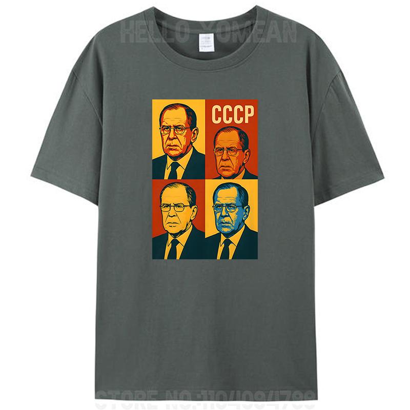 Soviet Union CCCP Retro SSSR Lavrov Women Men's Cotton T-Shirt Tee Shirts Tops