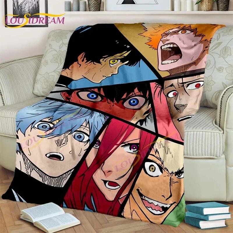 Anime Blue Lock Blanket 3D Cartoon Flannel Blanket Chigiri Hyoma Isagi Yoichi Blanket for Bed Sofa Child Adult Blanket Boy Gifts