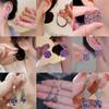 Exquisite Summer Purple Crystal Flower Earrings: Trendy, Heart-Shaped, Versatile Ear Studs