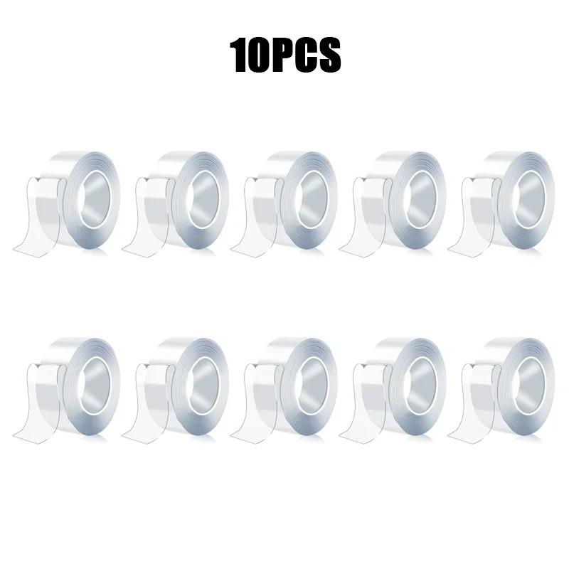 1-3M Nano Double Sided Tape Heavy Duty Transparent Adhesive Strips Strong Sticky Multipurpose Reusable Waterproof Mounting Tape