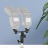 Dual Flash Bracket Umbrella Holder Light Stand Bracket Mount Double Hot Shoe Flash Umbrella Holder for DSLR Camera Accessories