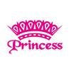 Cute  Pink Princess Crown Vinyl Sticker Car Window Decoration, Elegant Lady Girls Car Decals Laptop Stickers Decor