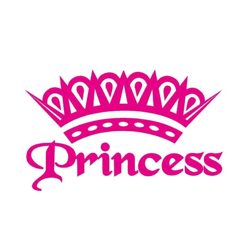 Cute  Pink Princess Crown Vinyl Sticker Car Window Decoration, Elegant Lady Girls Car Decals Laptop Stickers Decor