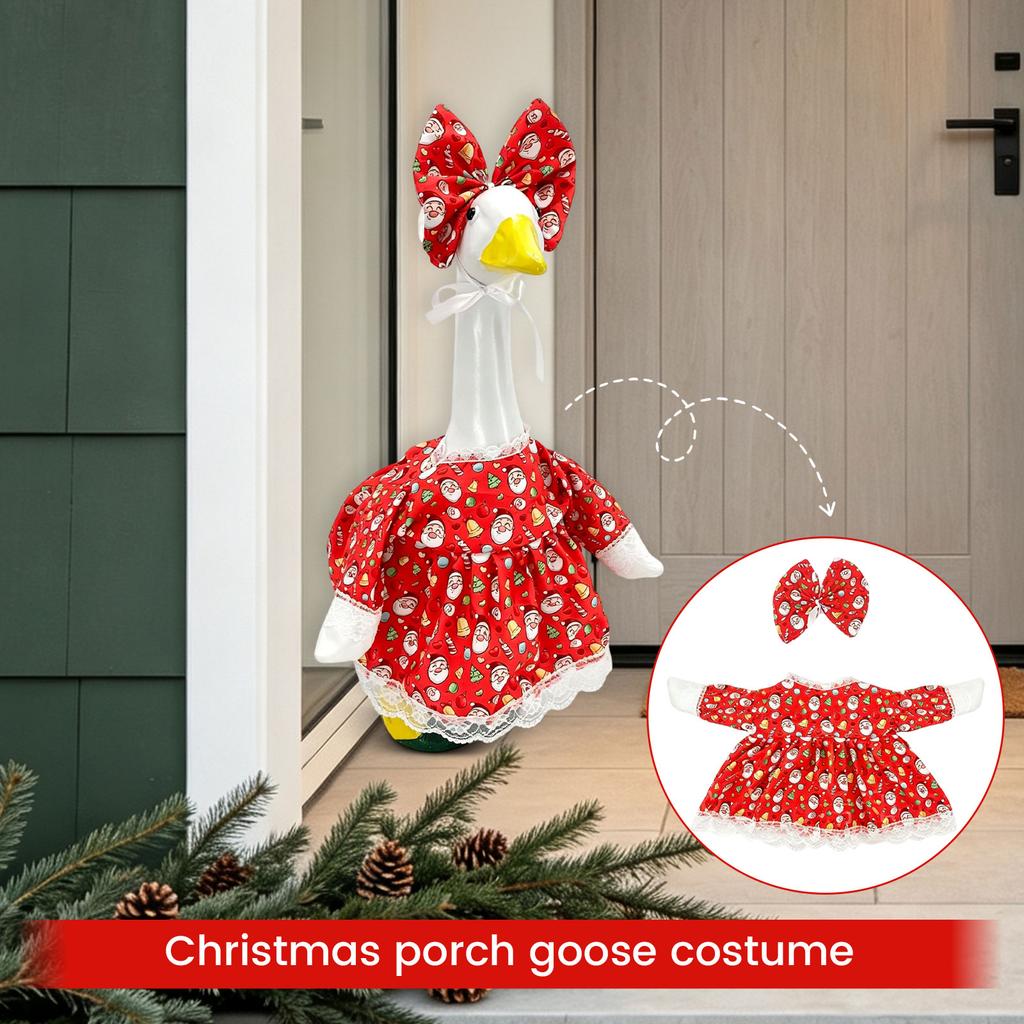 Christmas Porch Costume for 23 Inch Statue Outdoor Holiday Yard Decoration