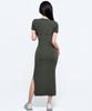 Pijikeolgameoncheu P5087 Short Sleeve Slim Cutout Dress [4 Colors]