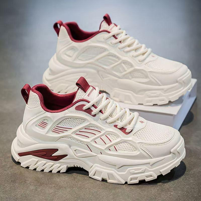 Four Seasons High Quality Men's Casual Sports Shoes Trendy Non Slip Breathable Platform Running Shoes Versatile Student Trainers