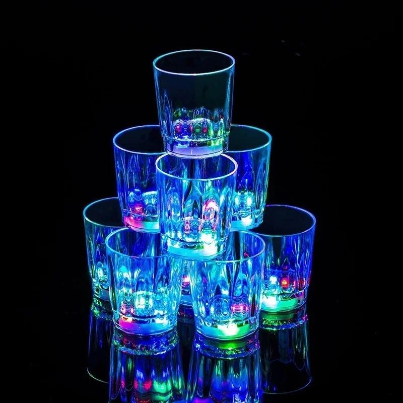 Enduring Unique LED Wine Glass Light Up Barware Drink Cup Transparent Cup KTV Bar Beer Mugs