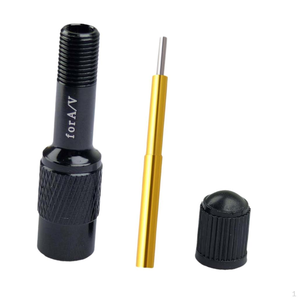 Adaptador de bomba de válvula de garfo de bicicleta extensor de liga de alumínio conversor de bico