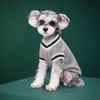 New Knitted V-Neck College Style Vest for Dogs - Autumn/Winter Fashion for Teddy & Pomeranian