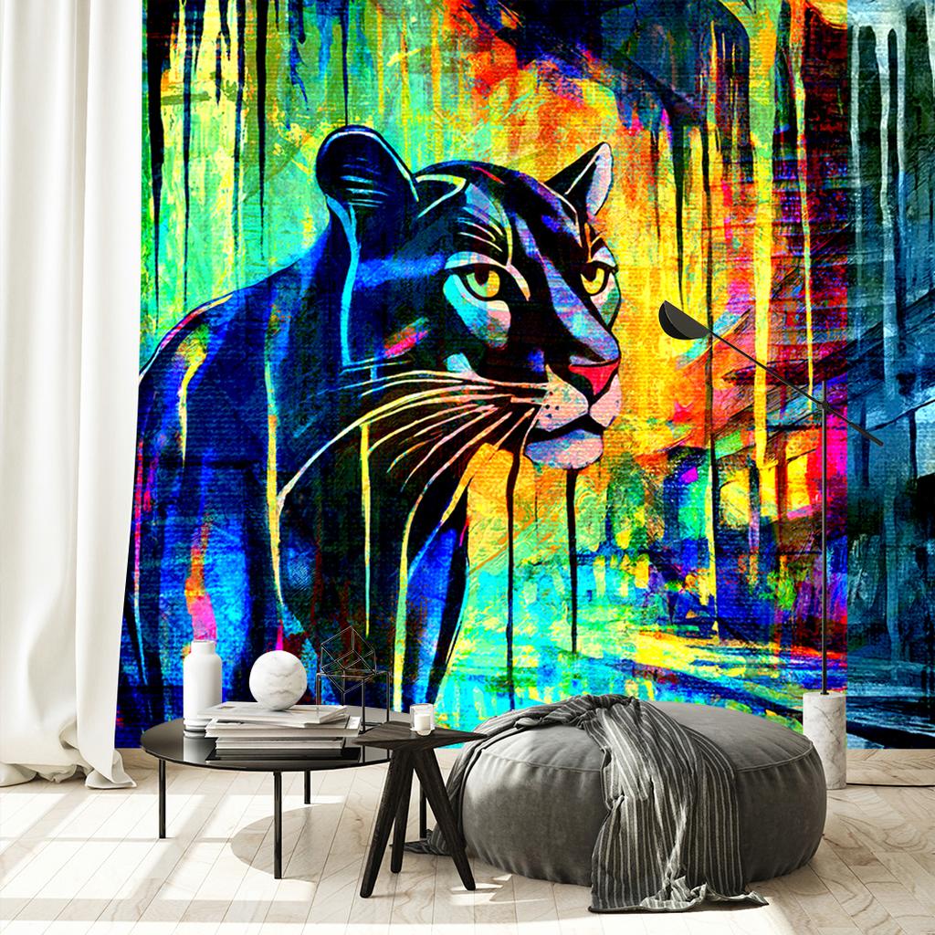 Wallpaper Panther Animals Abstraction