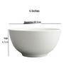 Pure White Ceramic Rice Soup Bowl