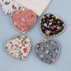 Pocket Floral Mirror Mini Makeup Compact Portable Two-side Folding Make Up Mirror Women Vintage Cosmetic Make Up For Gift