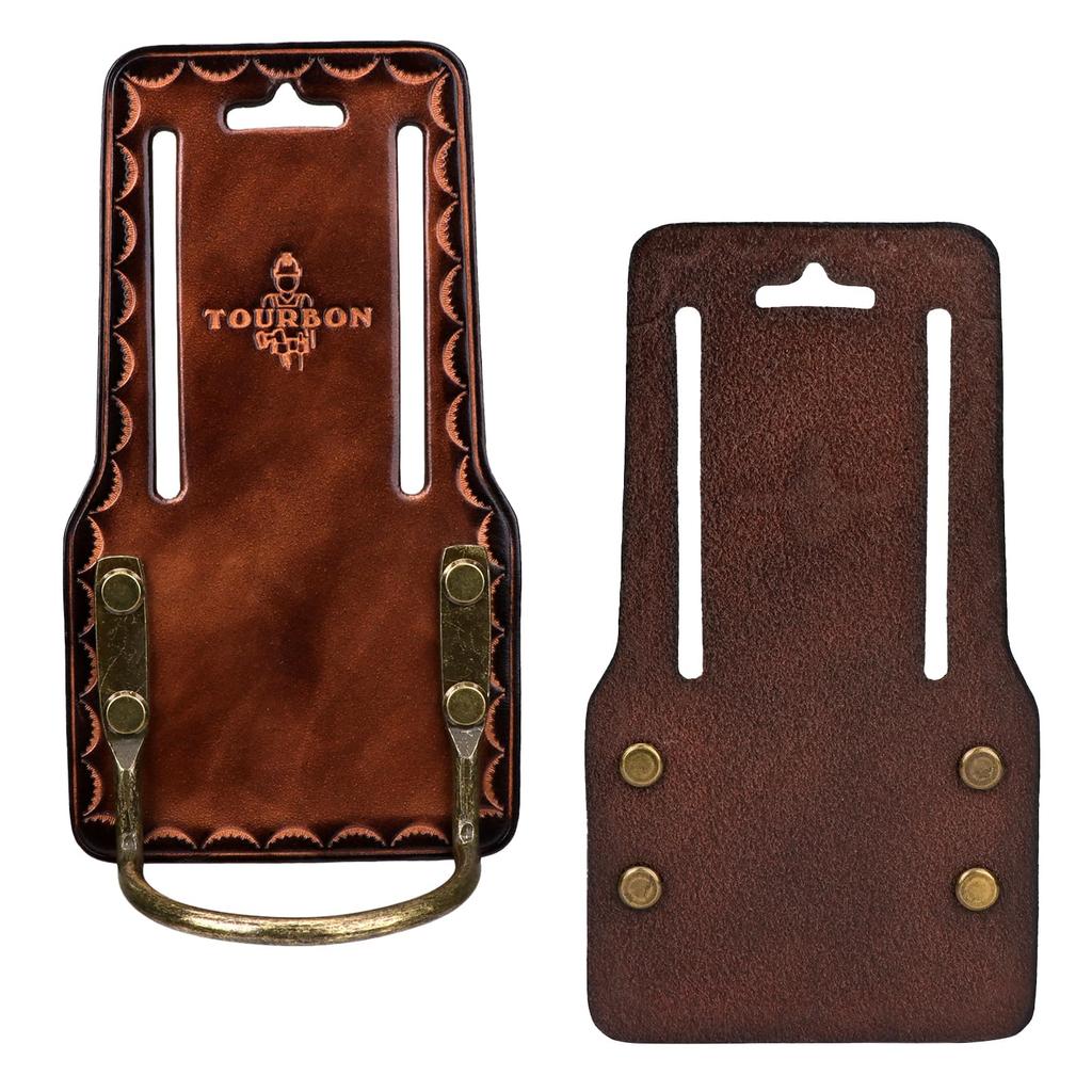 TOURBON Leather Tool Holder for Nail and Belts Hammers, Hatchets, Pullers,