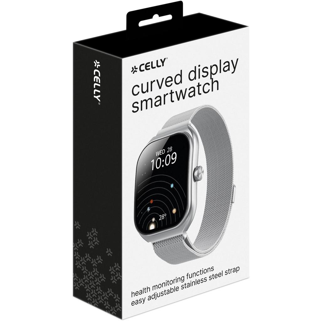 Celly trainerwide smartwatch 2.01 inch Silver