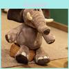 Adorable Jumbo Elephant Plush Toy Soft Crystal Fabric Stuffed Animal Gift For Kids