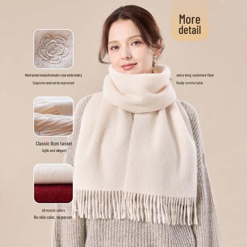 JIUMU Women's Pure Cashmere Scarf WR134