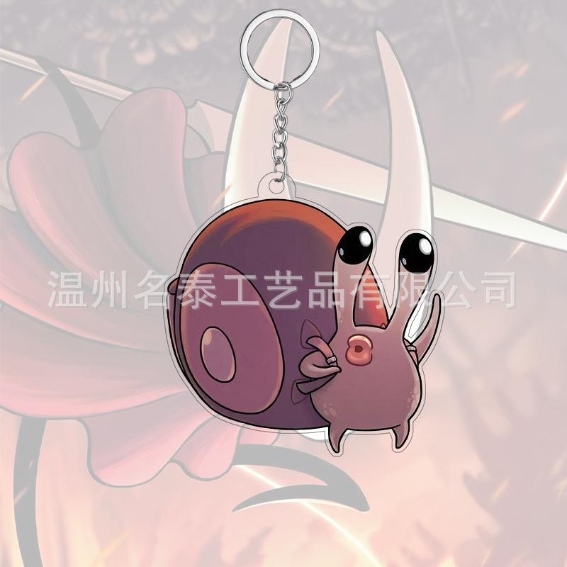 Anime Hollow Knight Silksong Porte-clés Acrylique Accessoires Charms de Sac Créatifs Pendentif de Sac à Dos Porte-clés Drôle Cadeau pour Fans