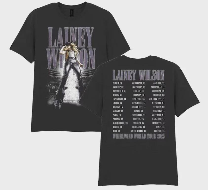 Lai.ney Wil.son Whirlwind World Tour 2025 T-Shirt XL