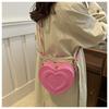 Fashi Heart Shape Crossbody Bags for Women Niche Design Solid Color Ladies Shoulder Bag Lightweight Female Love Handbags