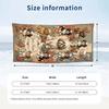 Floral Garden Theme Beach Towel Personalized Custom Name & Text Soft Quick Dry Beach Towel for Swimming Travel