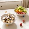 Frutero para encimera de cocina, Cesta de almacenamiento de plástico grande con soporte, Bol de servir multifuncional para centro de mesa de mesa de comedor