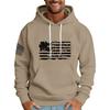 Men's Loose Flag Printed Hooded Sweatshirt Men's Casual Fashion Sports Sweatshirt