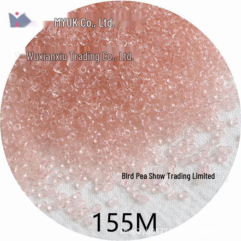 1.5mm Transparent Miyuki Glass Seed Beads for DIY Hairpins, Embroidery, and Bracelet Crafting.