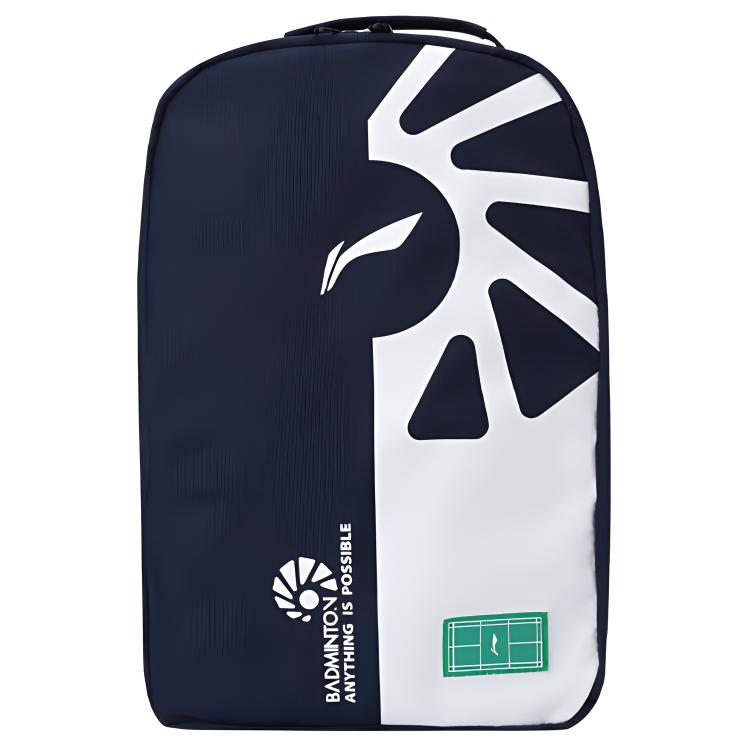 New LiNing Fabric Shoe Bag Storage Box Regular Unisex Navy Blue White ABLS029-2