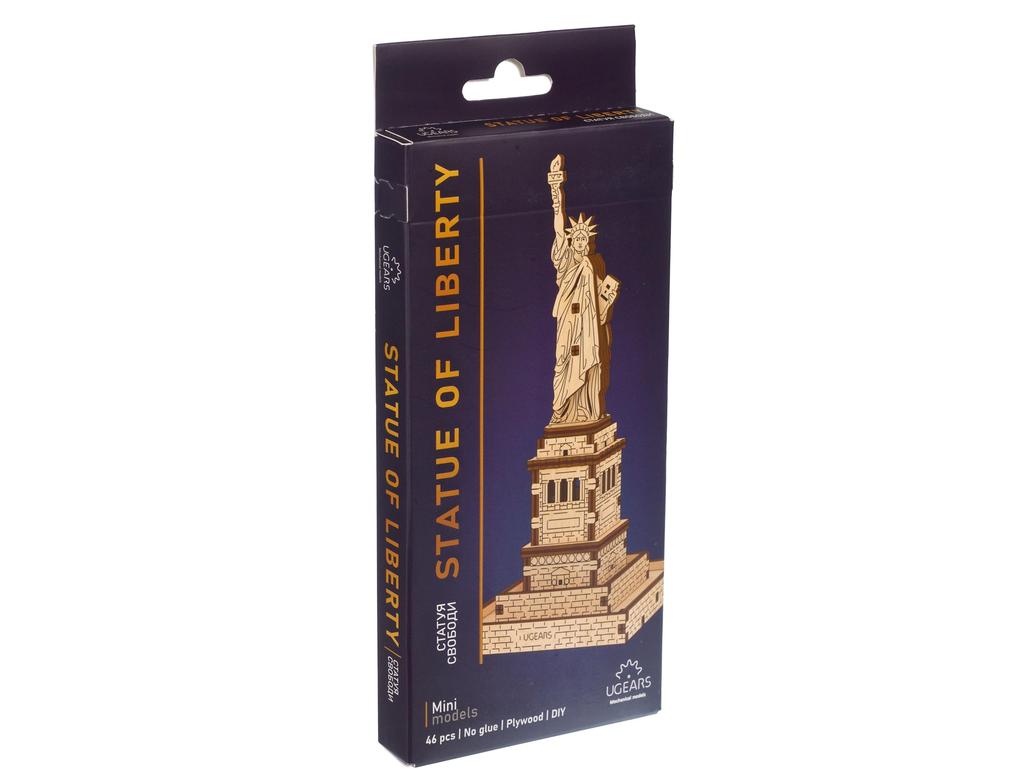 Ugears Statue of Liberty 70247 Wooden Puzzle No Glue or Tools Required 3D Puzzle Includes Assembly Instructions - - - - Beginner-Friendly