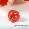 5pcs Simulated Fruit Resin Ornaments Mini Food Vegetables Fingertip Mini Handicraft DIY Hair Clips Phone Case Resin Accessories