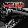 For Mazda 3 2019-2024 2023 Car Door Center Console Gear Navigation Full Set Interior Mouldings TPU HD Protector Film