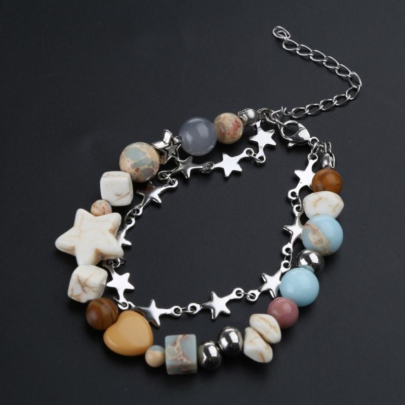 Y2K Star Beaded Bracelets Bangle Harajuku 2023 Fashion Jewelry Gift for Women