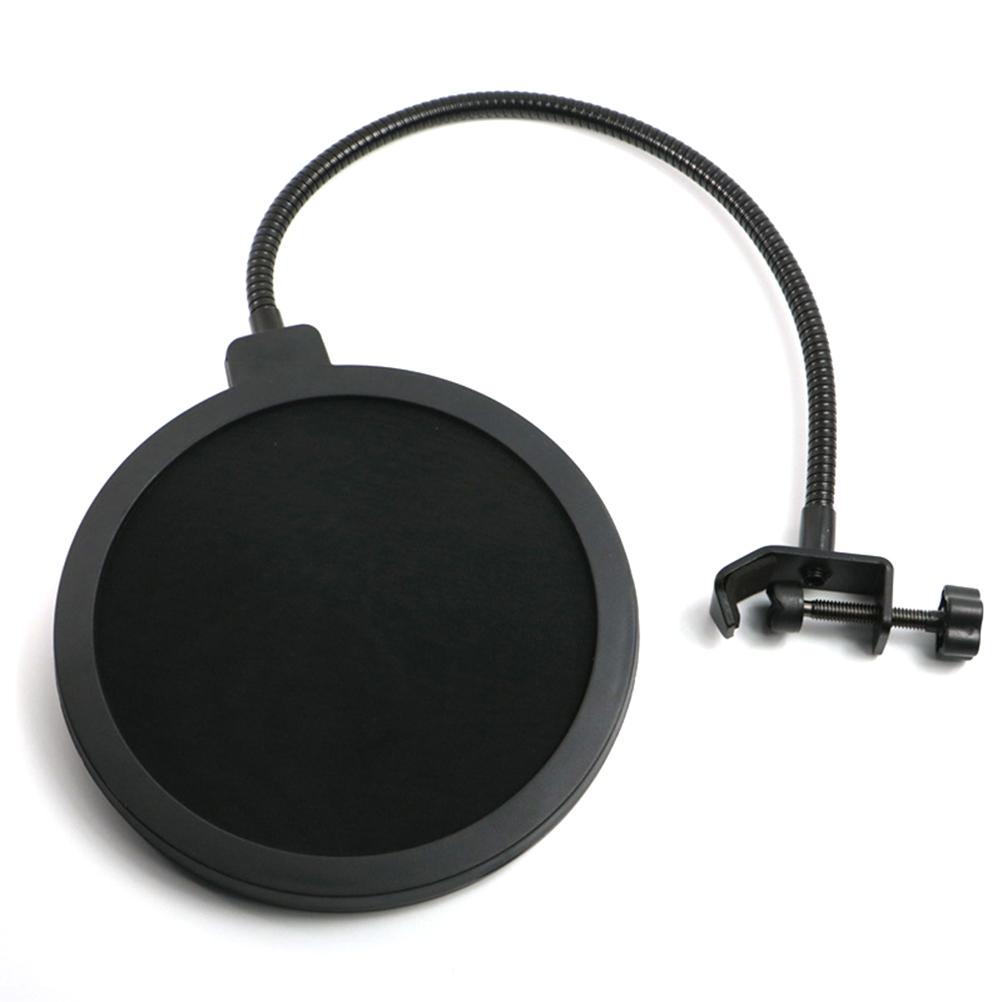 Microphone Filter Dual Layered Shield with Flexible 360°Gooseneck Clip Stabilization Arm