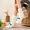 Cartoon Thickened Floor Socks Mid Tube Fleece Sock Women Cute Sleeping Slipper Socks  Winter