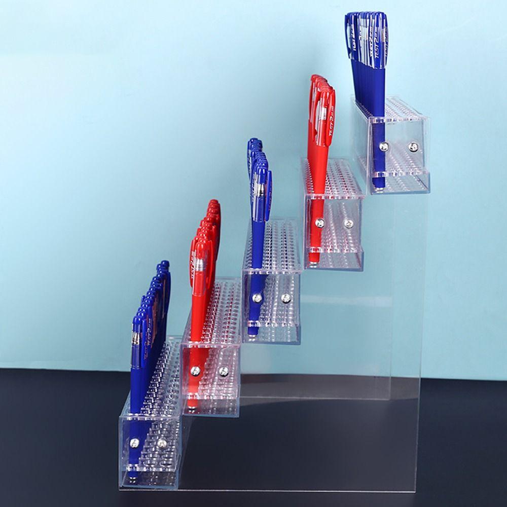 Transparent Stationery Display Shelf Acrylic Makeup Brush Holder Pencil Organizer Office/School