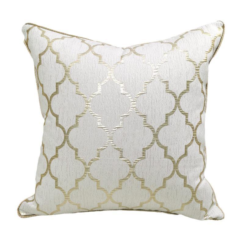 Modern Light Luxury Geometric Chair Cushion Cover In Rice Gold for Office or Sofa